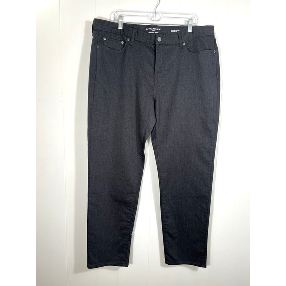 Banana Republic Travel Jean Athletic Fit Pants Mens 38x32 Gray Stretch Chino New - Picture 1 of 13
